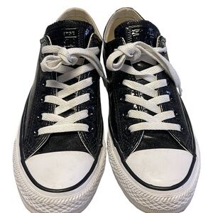 Converse Chuck Taylor All Star Low Top Black Glitter Sneakers - Sz 7